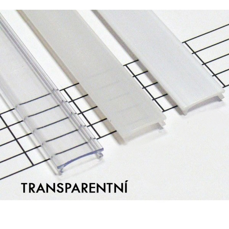 Difuzor transparent KLIK pentru profil - D, Y, Z - 2m