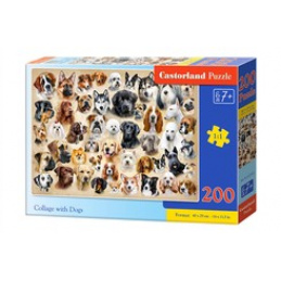 Puzzle CASTORLAND 200 piese - Colaj cu câini