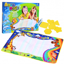Covoraș de apă pentru copii 3+ Jucărie creativă Desene care dispar + 2 Markere + 6 Puzzle-uri