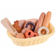 Coș de pâine cu produse de patiserie din lemn ZA4134