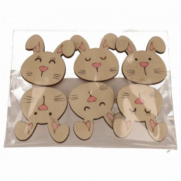 Decorațiune din lemn pentru PAȘTE iepurași