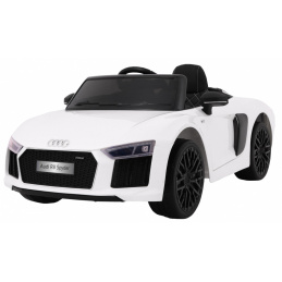Audi R8 Spyder pe baterie Alb + Telecomandă