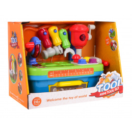 Atelier multifuncțional pentru copii 24m+ Sortator + Unelte mobile + Lumini + Sunete + Accesorii