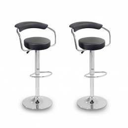 Aga 2x Scaun de bar MR2037 Negru