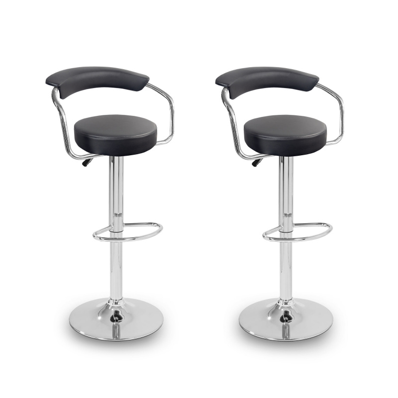 Aga 2x Scaun de bar MR2037 Negru