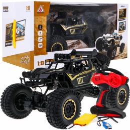 Crawler metalic Rock pentru copii 3+ Model telecomandat 1:8 Tracțiune 4x4