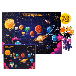 Puzzle pentru copii Aga4Kids Sistemul Solar 100 piese