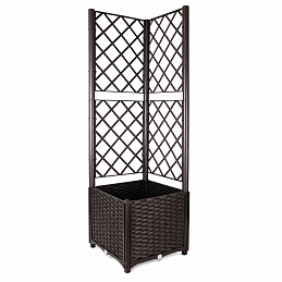 Aga Jardiniere cu spalier 40x40x135 cm Maro închis Aga Jardiniere cu spalier 40x40x135 cm Maro închis