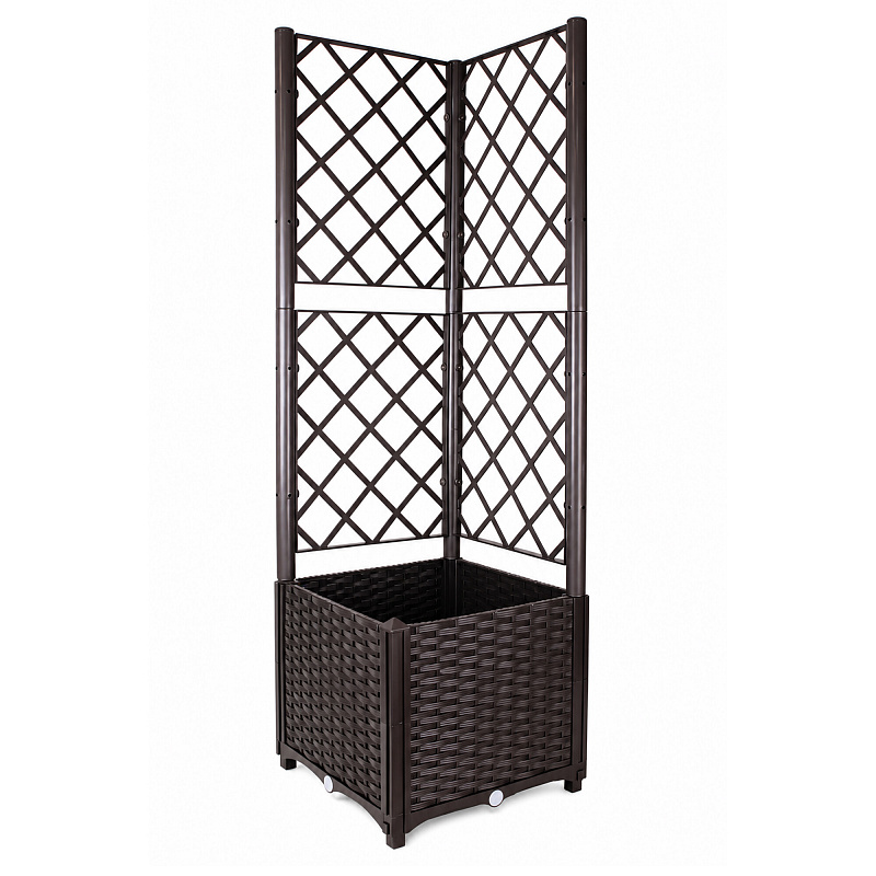Aga Jardiniere cu spalier 40x40x135 cm Maro închis