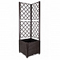 Aga Jardiniere cu spalier 40x40x135 cm Maro închis
