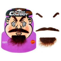 Cowboy barbă mustață sprâncene barbă pe bal ZA0683 universal