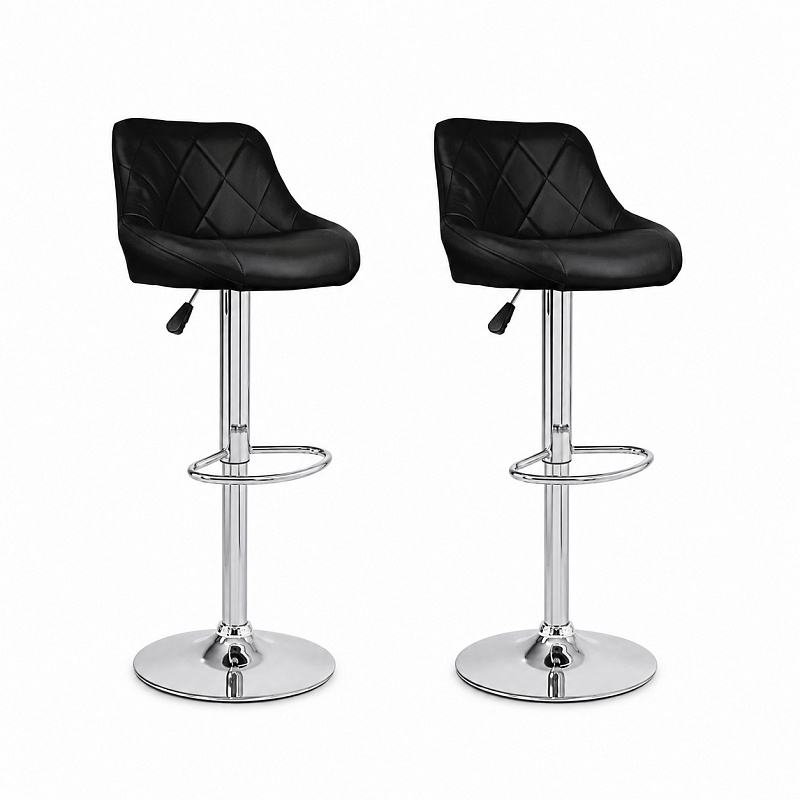 Aga 2x Scaun de bar Negru