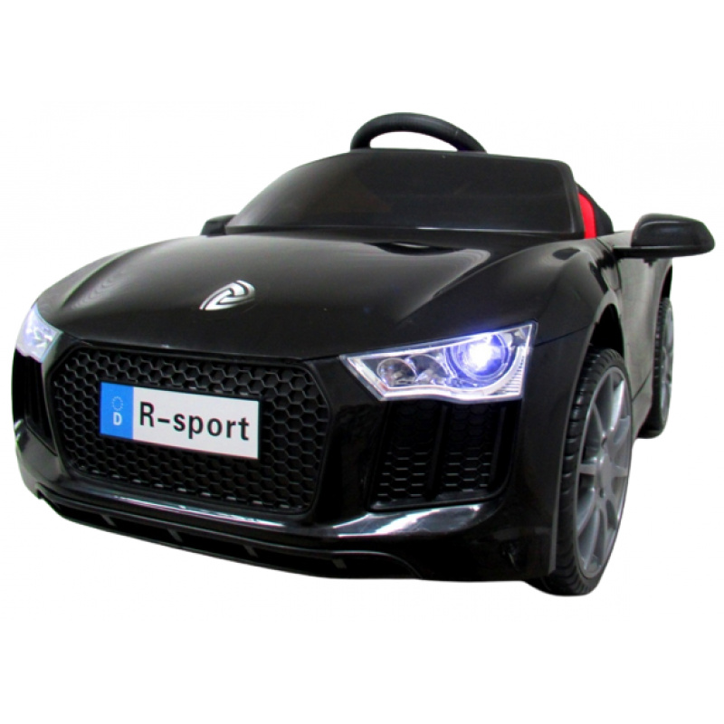 Cabrio B4 Black Mașinuțe electrice pentru copii, telecomandă, lumini piele