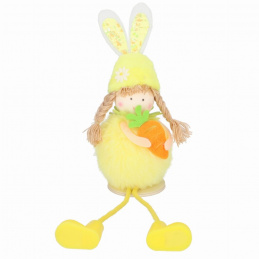 Decorațiune de Paște fetiță din material textil pentru așezare