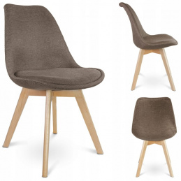 Scaun tapițat cu material textil ALTA maro Scaun tapițat cu material textil ALTA maro