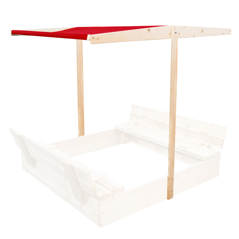 Aga Acoperiș pentru nisipar pentru copii 120x120 cm Roșu