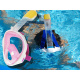 Aga Masca de snorkeling cu față întreagă S/M roz