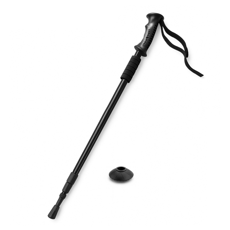 Aga Bețe de trekking AntiShock 61–135 cm Negru