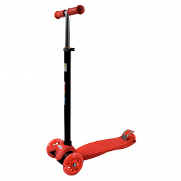 Trotinetă pentru copii cu trei roți și roți LED Red 6DZ076 - II. CALITATE
