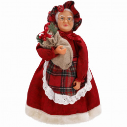 Figurină de Crăciun Doamna Moș Crăciun - 42 cm