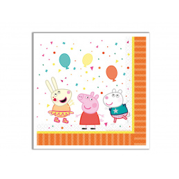 Șervețele de hârtie Peppa Pig 33x33cm 16 bucăți