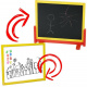 Aga4Kids Tablă pentru copii cu sticlă de siguranță + tablă dublă față TBS2