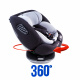 Aga Scaun auto i-Size 360° 0-36 kg DS1814 Negru/Gri