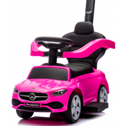 Împingător Mercedes AMG c63 Roz, vehicul de jucărie, claxon