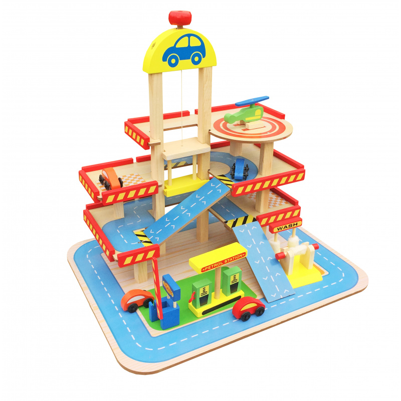 Aga4Kids Garaj din Lemn cu Patru Etaje MR6104
