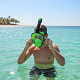 Masca de snorkeling cu față întreagă Aga L/XL Negru/Verde