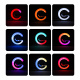 Lampa LED Aga RGB 5în1 cu încărcător wireless Albă