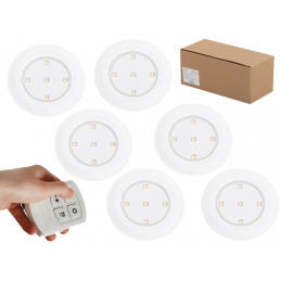 Aga LED Lumină fără fir pe baterii 6 buc. + telecomandă Aga LED Lumină fără fir pe baterii 6 buc. + telecomandă