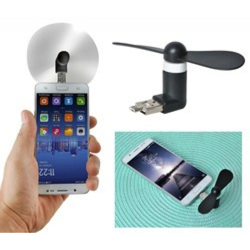 Mini ventilator microUSB negru ISO 5770