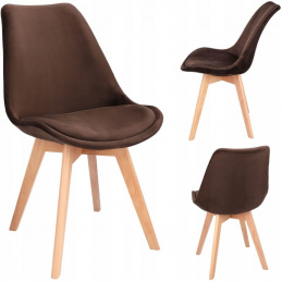 Scaun BARI tapițat cu catifea maro Scaun BARI tapițat cu catifea maro