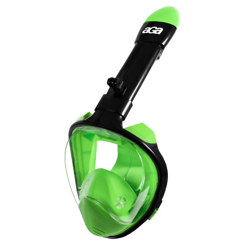 Masca de snorkeling cu față întreagă Aga S/M Negru/Verde