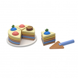 Aga4Kids Tort de tăiat din lemn pentru copii