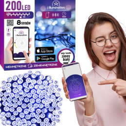 Becuri 200 LED - alb rece - controlate prin aplicație Becuri 200 LED - alb rece - controlate prin aplicație