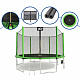 Aga SPORT PRO Trambulină 430 cm Verde deschis + plasă de protecție + scară + buzunar pentru încălțăminte