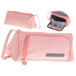 Aga Penar școlar dublu sac trusă de toaletă roz