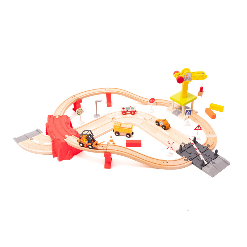 Aga4Kids Set trenuleț din lemn 32 piese DS5643
