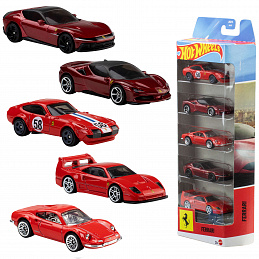 Hot Wheels 5 bucăți mașinuțe Ferrari JLN12