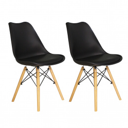 Aga 2x Scaun de masă MR2035 Negru