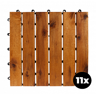 Linder Exclusiv Plăci de terasă din lemn de salcâm 30x30 cm 11 buc.