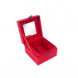 Aga Cutie de bijuterii 12,2x12,2x8,5 cm Roșie
