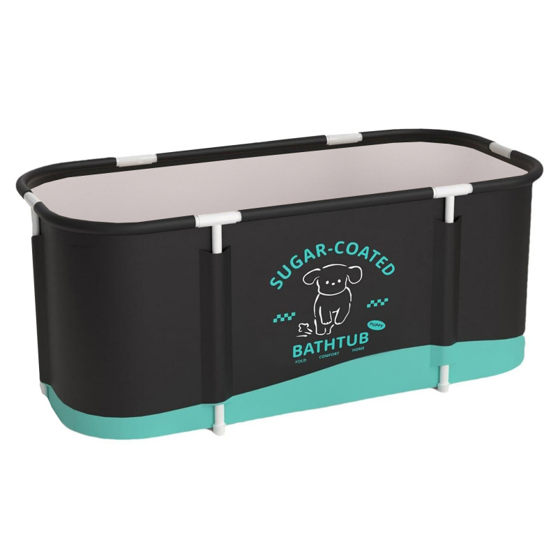 Aga Cadă pliabilă portabilă 120x60x60 cm Neagră