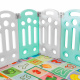 Aga4Kids Țarc de joacă din plastic pentru copii cu accesorii 206x177x64 cm Verde