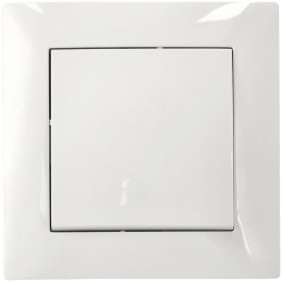 Comutator unipolar sub tencuială, alb