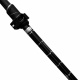 Baston de trekking Aga Carbon 61–135 cm Negru