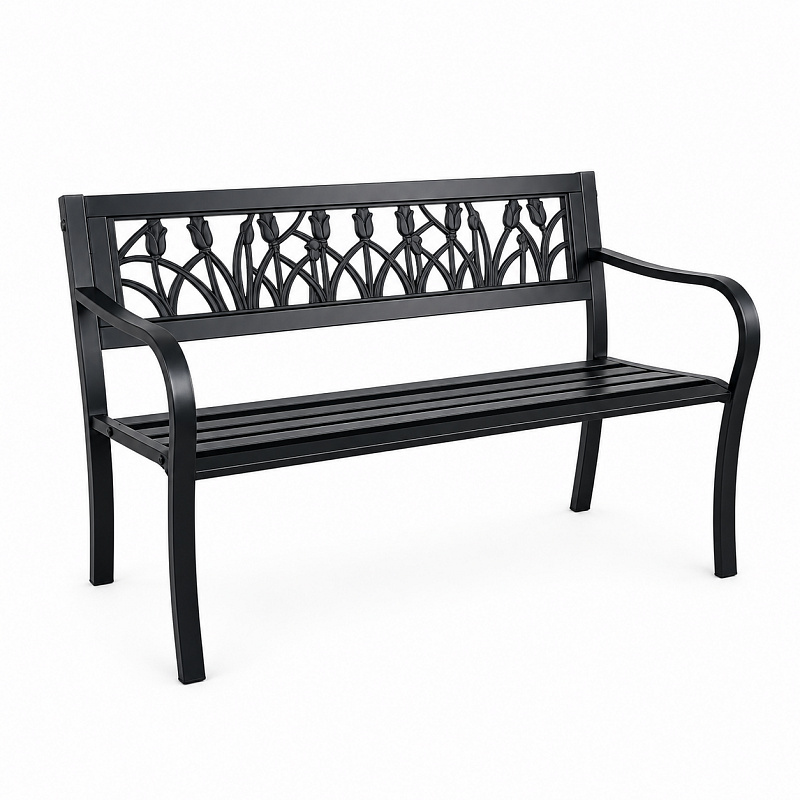 Bancă de grădină din metal Aga 125x53x77 cm