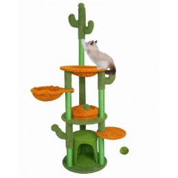 Ansamblu de zgâriere pentru pisici - CACTUS - verde maro